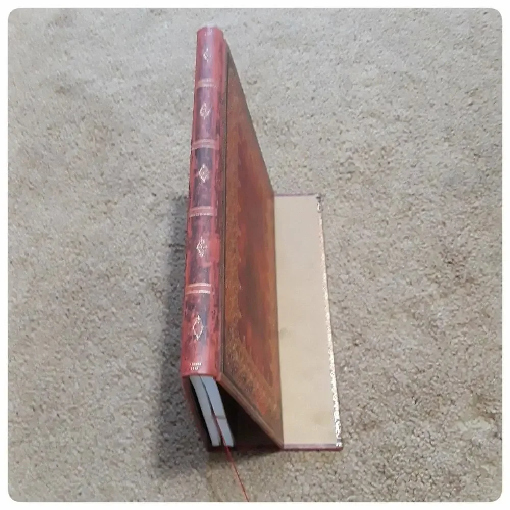 Red Journal Bound Notebook with Gold Embossed Detail Spiritual Stationary Book